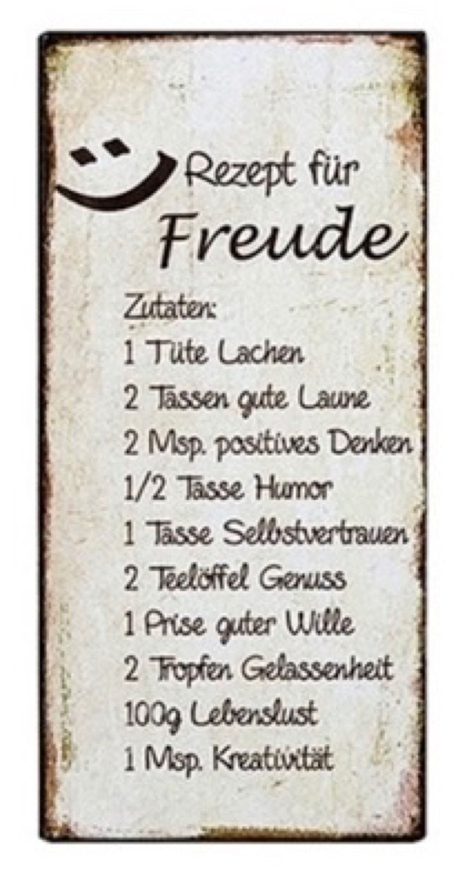 GILDE Wandbild, Sprüche