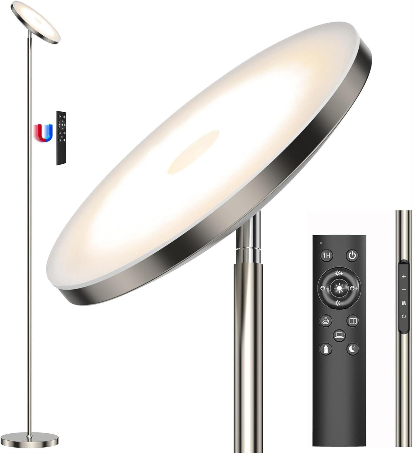 LED Stehlampe Dimmbar LED Standleuchte 3300LM 30W Deckenfluter Leselampe Stehleuchte