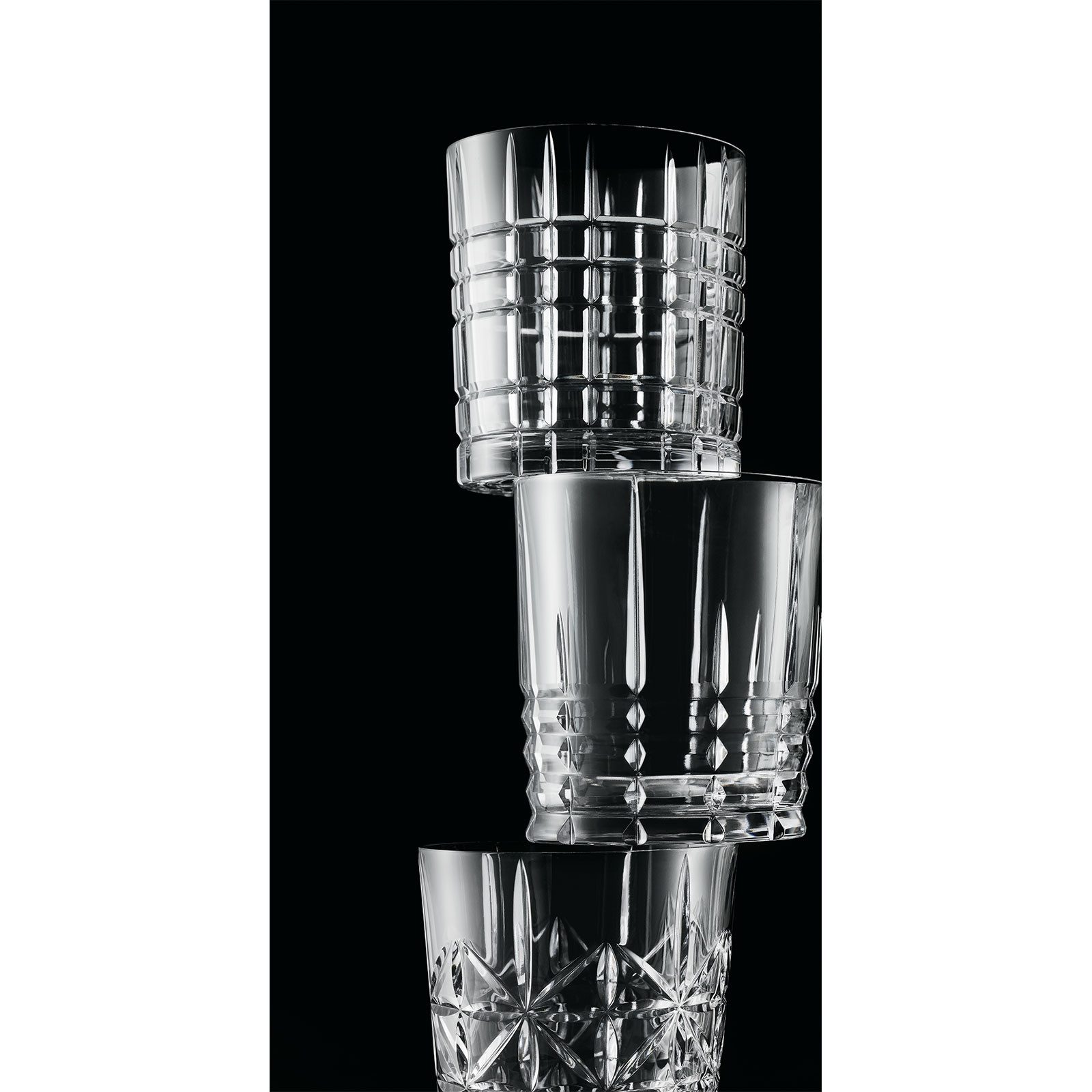 Nachtmann Glas Nachtmann 4xHighland Tumbler Schliffdekor Becher, 4-tlg., Kristallglas