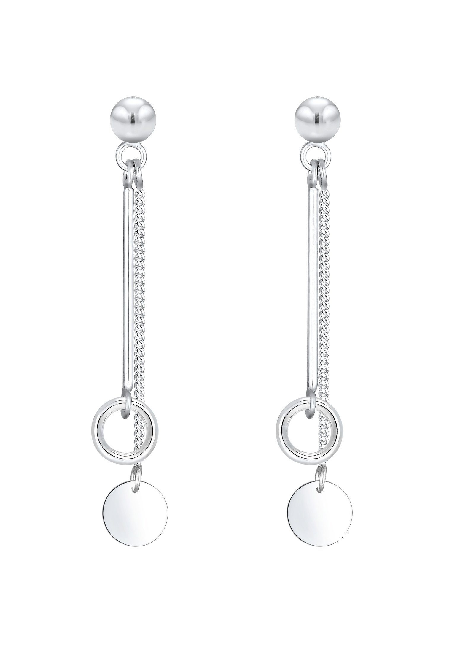 Elli Paar Ohrhänger Stecker Kreis und Plättchen 925er Silber, Geo günstig online kaufen