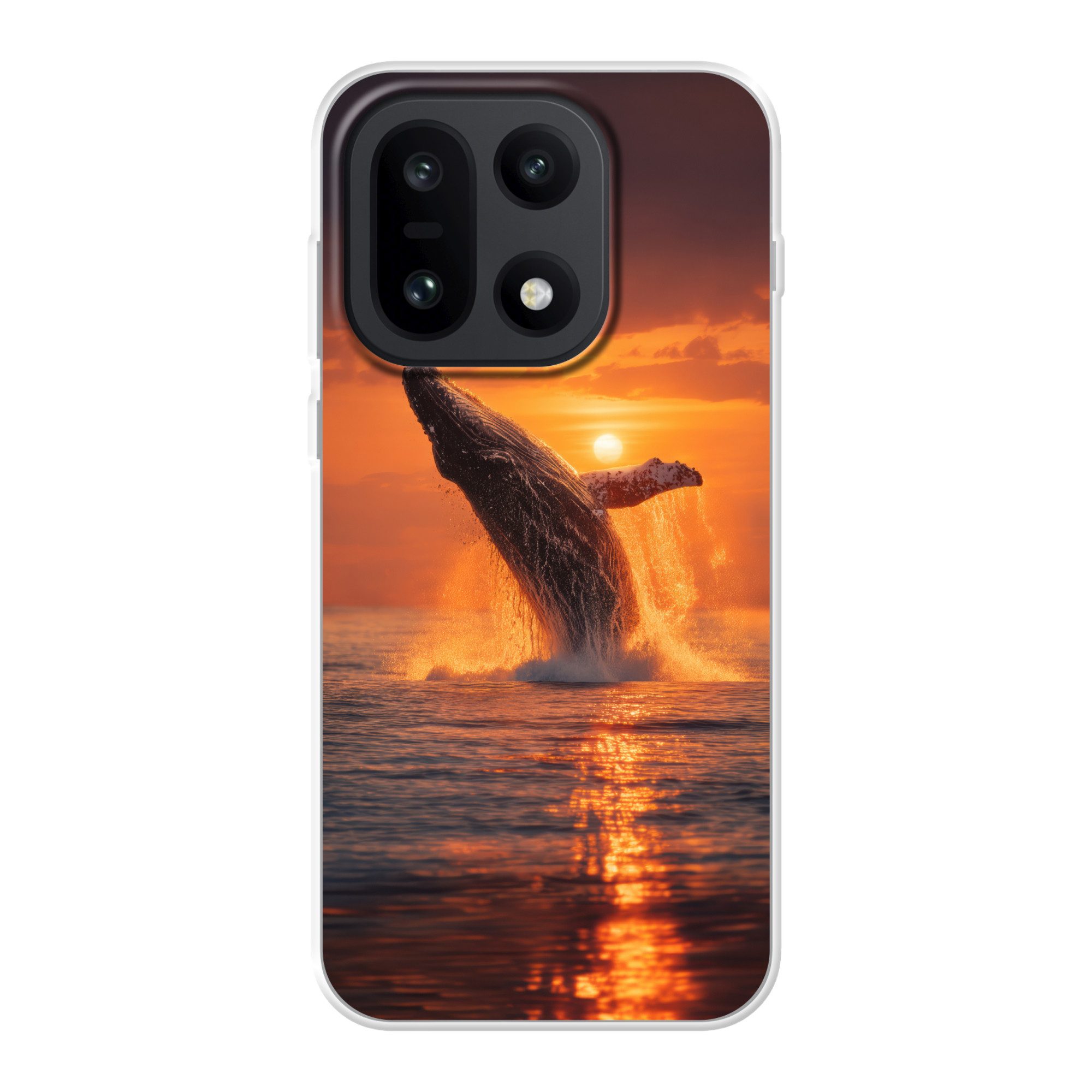 MuchoWow Handyhülle für OnePlus 15 Wal - Sonne - Meer, Phone Case, Silikon, Schutzhülle Dünn
