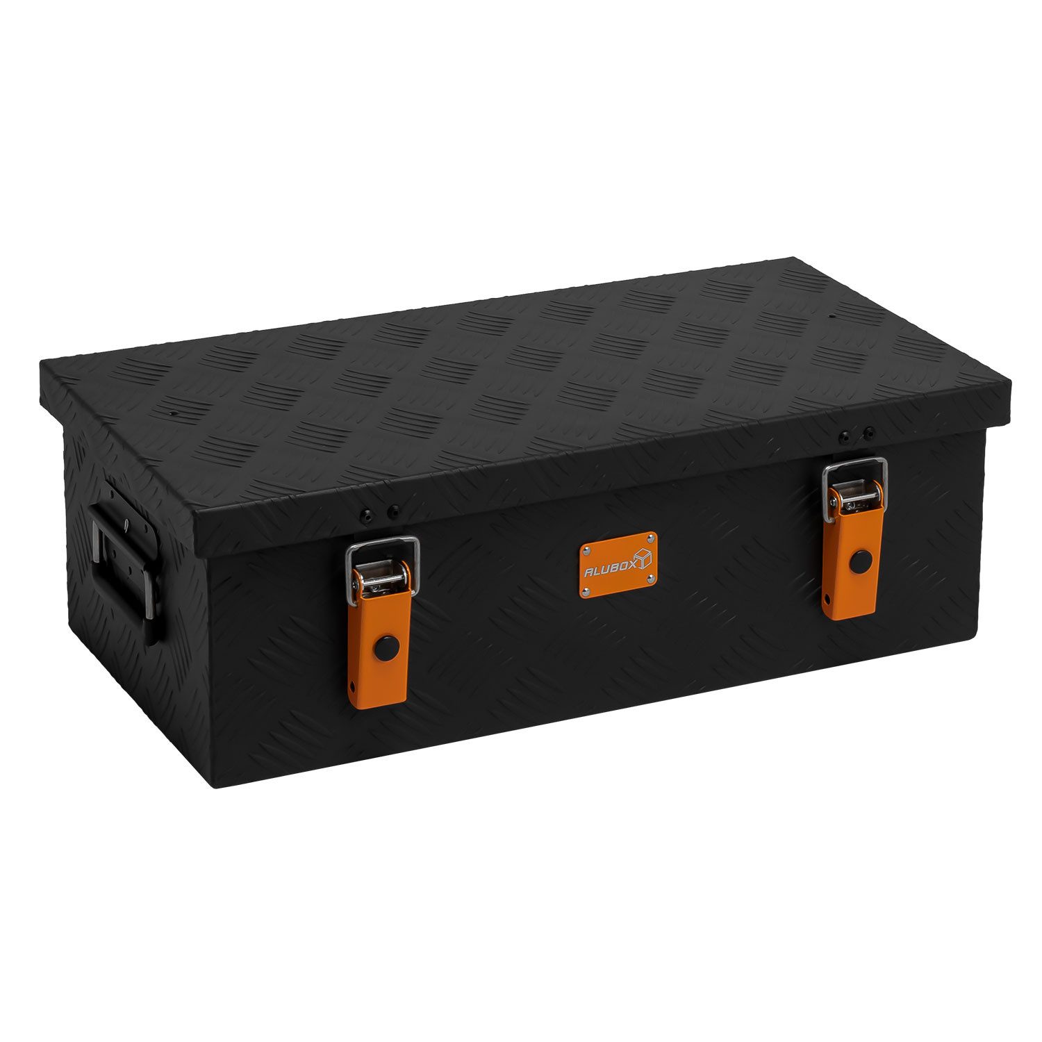 ALUBOX Aufbewahrungsbox Alukiste Outdoorkiste Riffelblech schwarz günstig online kaufen