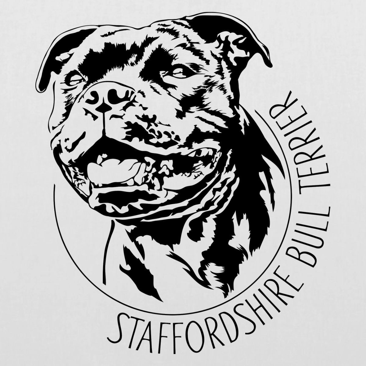Spreadshirt Henkeltasche Staffordshire Bull Terrier Stoffbeutel (1-tlg)
