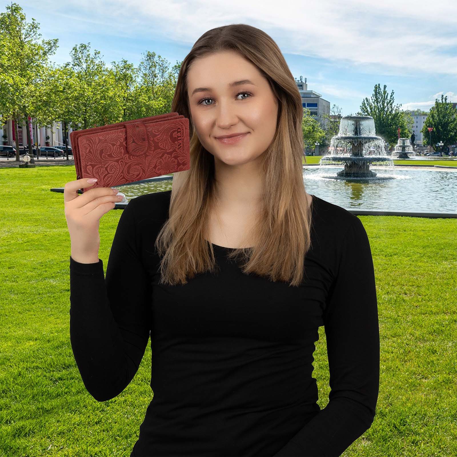 EAAKIE Geldbörse RFID Damen Geldbörse Portemonnaie Geldbeutel Damenbörse Wi günstig online kaufen