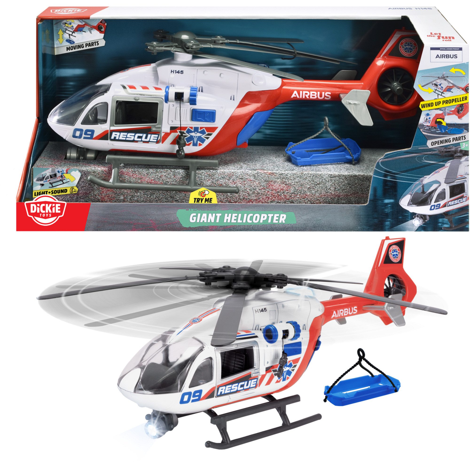 Dickie Toys Spielzeug-Hubschrauber Dickie Giant Helicopter, Spielfahrzeug