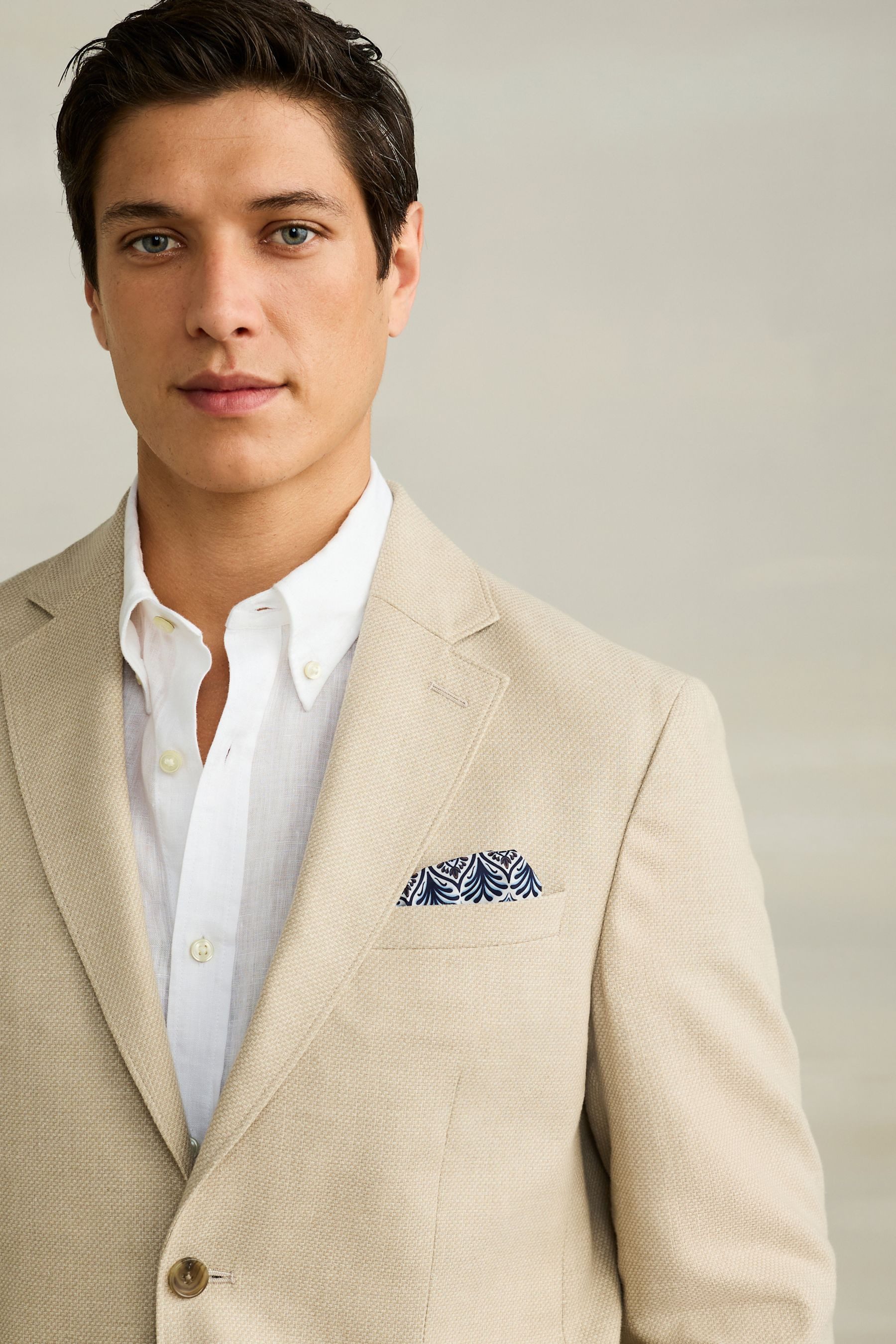 Next Jackenblazer Strukturierter Blazer aus Leinenmix, Regular Fit (1-tlg)