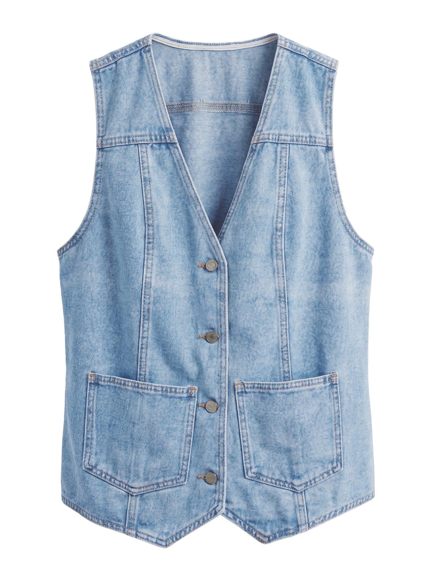 Imily Bela Jeansweste Damen Ärmellose Jeansjacke mit Knopfleiste (Packung, günstig online kaufen