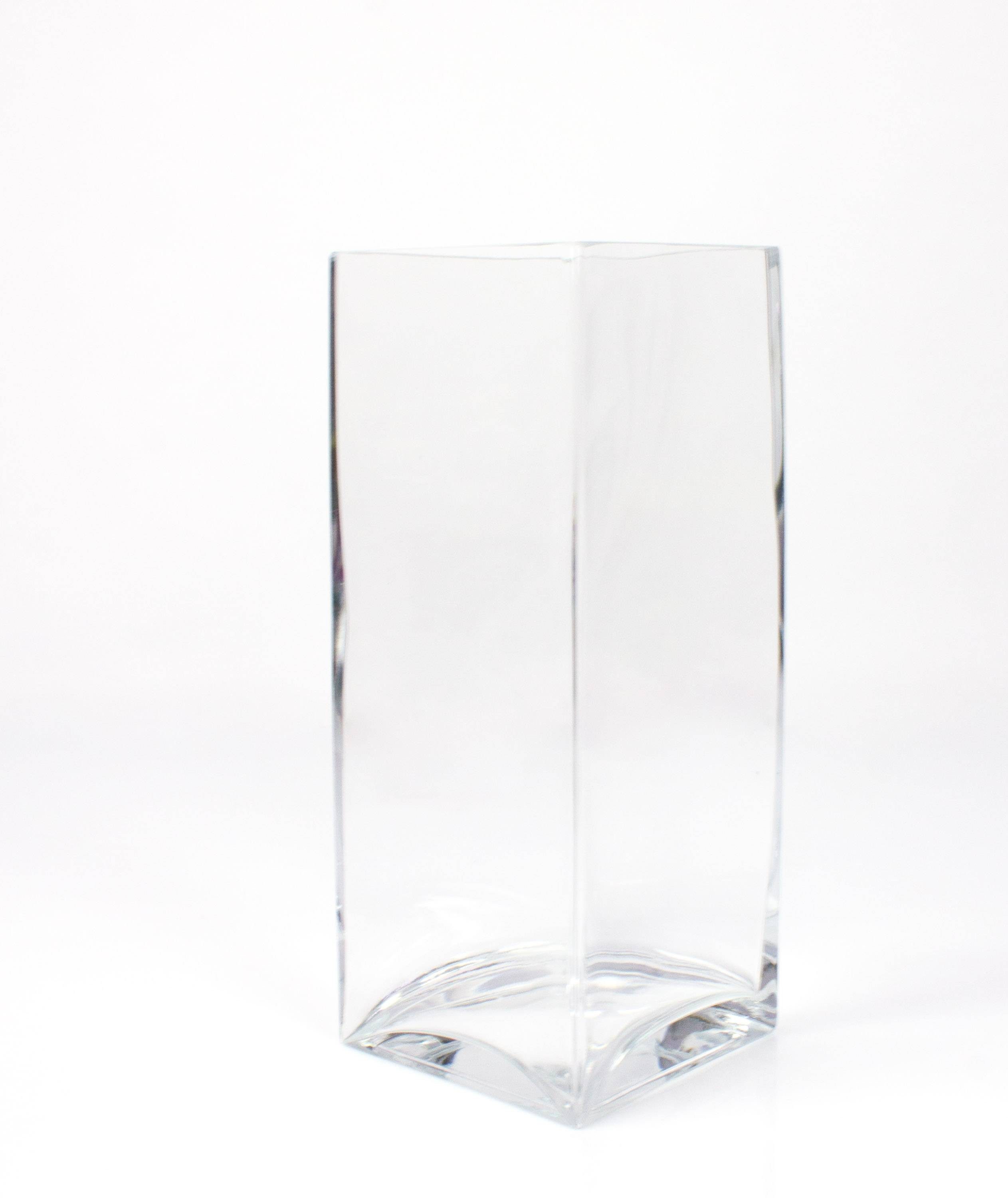 INNA-Glas Bodenvase Kastenvase - Säulenvase Jack aus Glas, klar, 14x14x35cm - Bodenvase