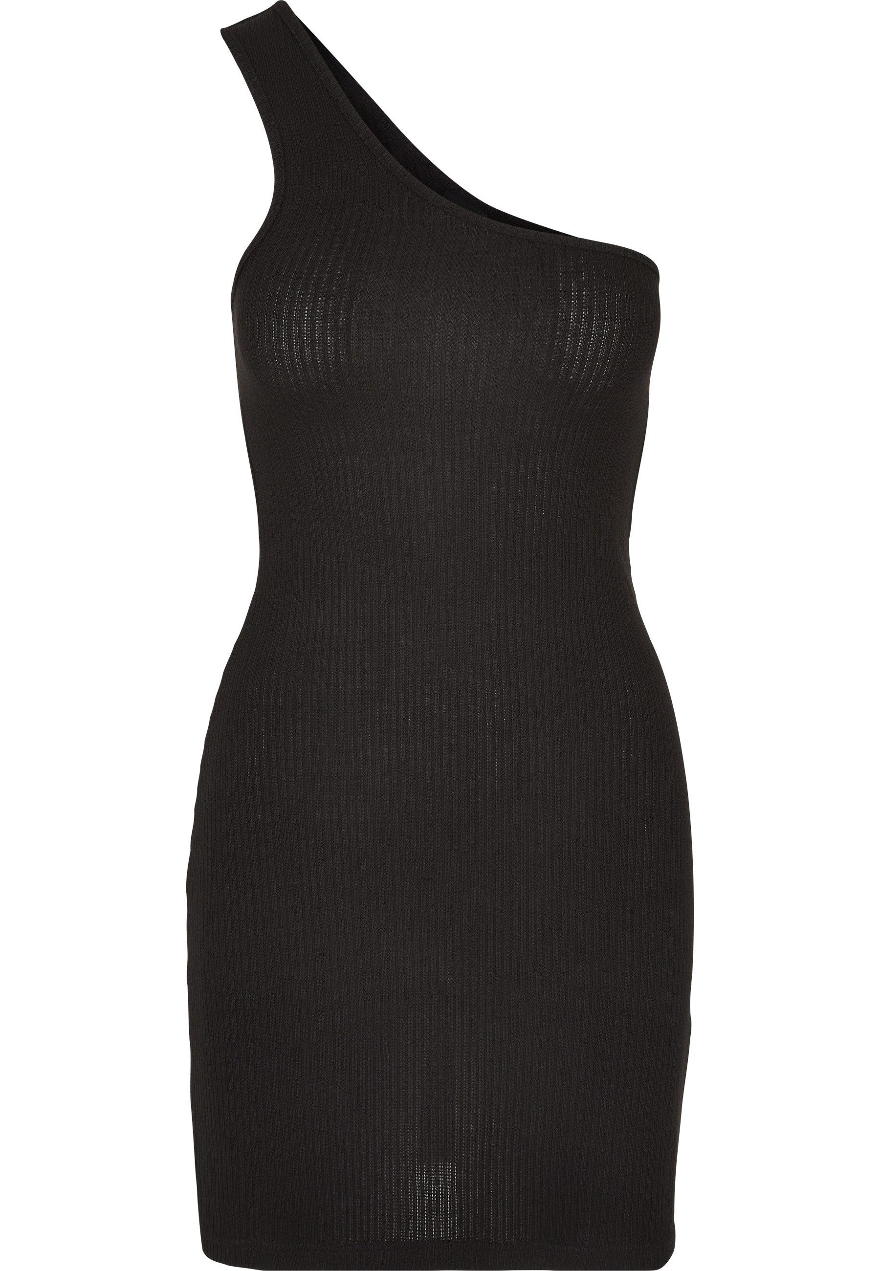 Urban Classics A-Linien-Kleid Urban Classics Damen Ladies Rib One Shoulder Dress (1-tlg)