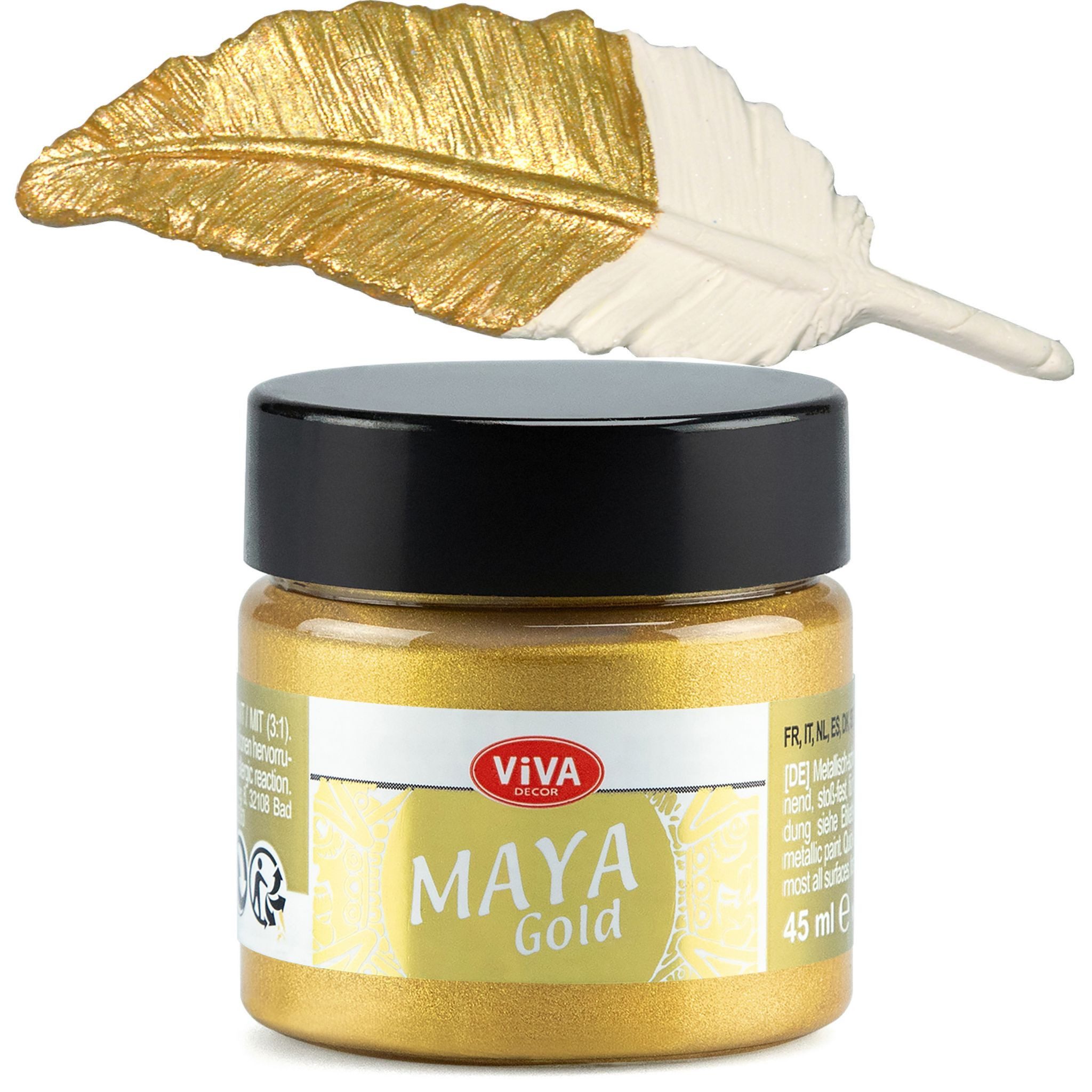 Viva Decor Acrylfarbe ViVA DECOR Maya Gold 45ml - Gelbgold