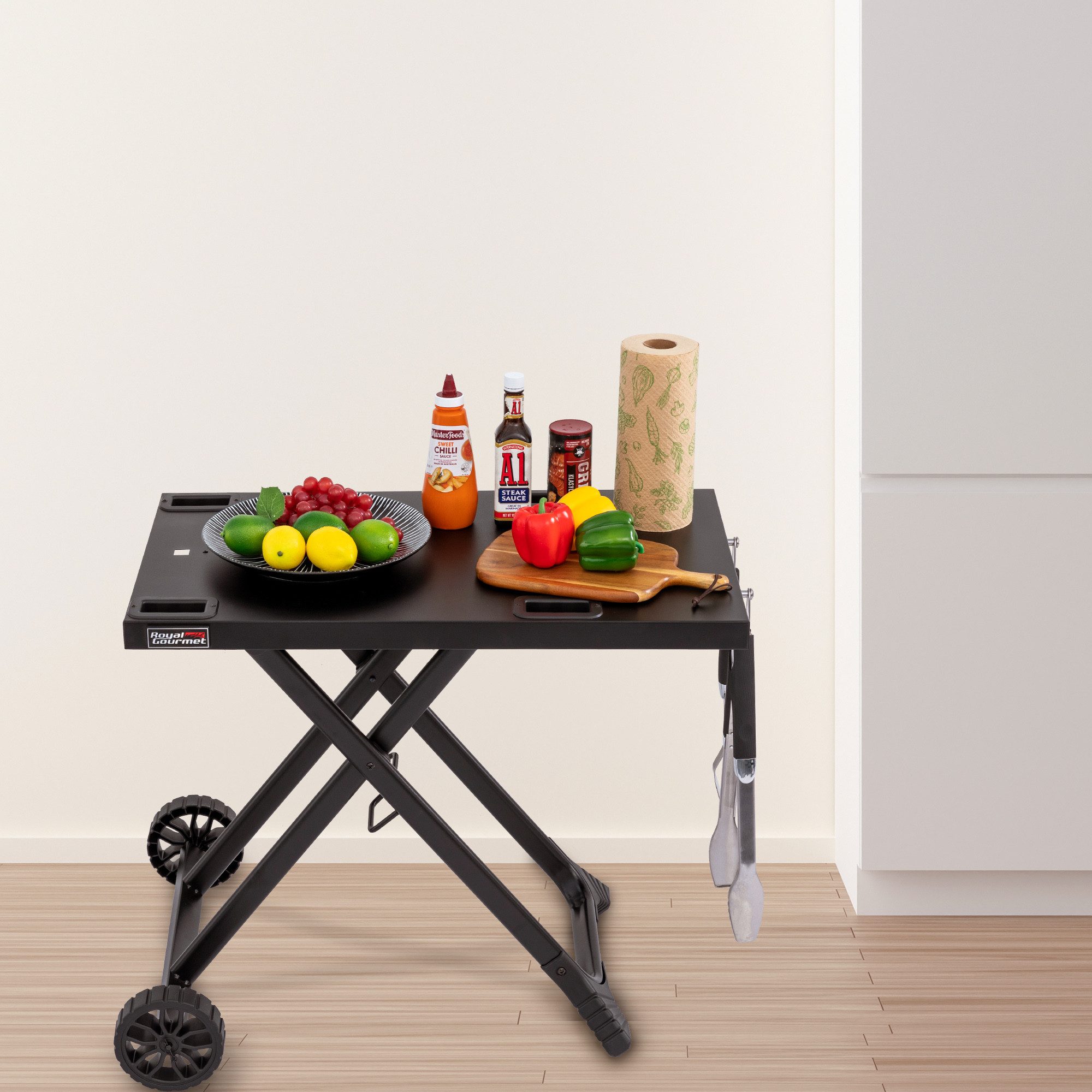 Royal Gourmet Grillablagetisch Klappbar Grillwagen für Gasgrill, Tragbarer günstig online kaufen