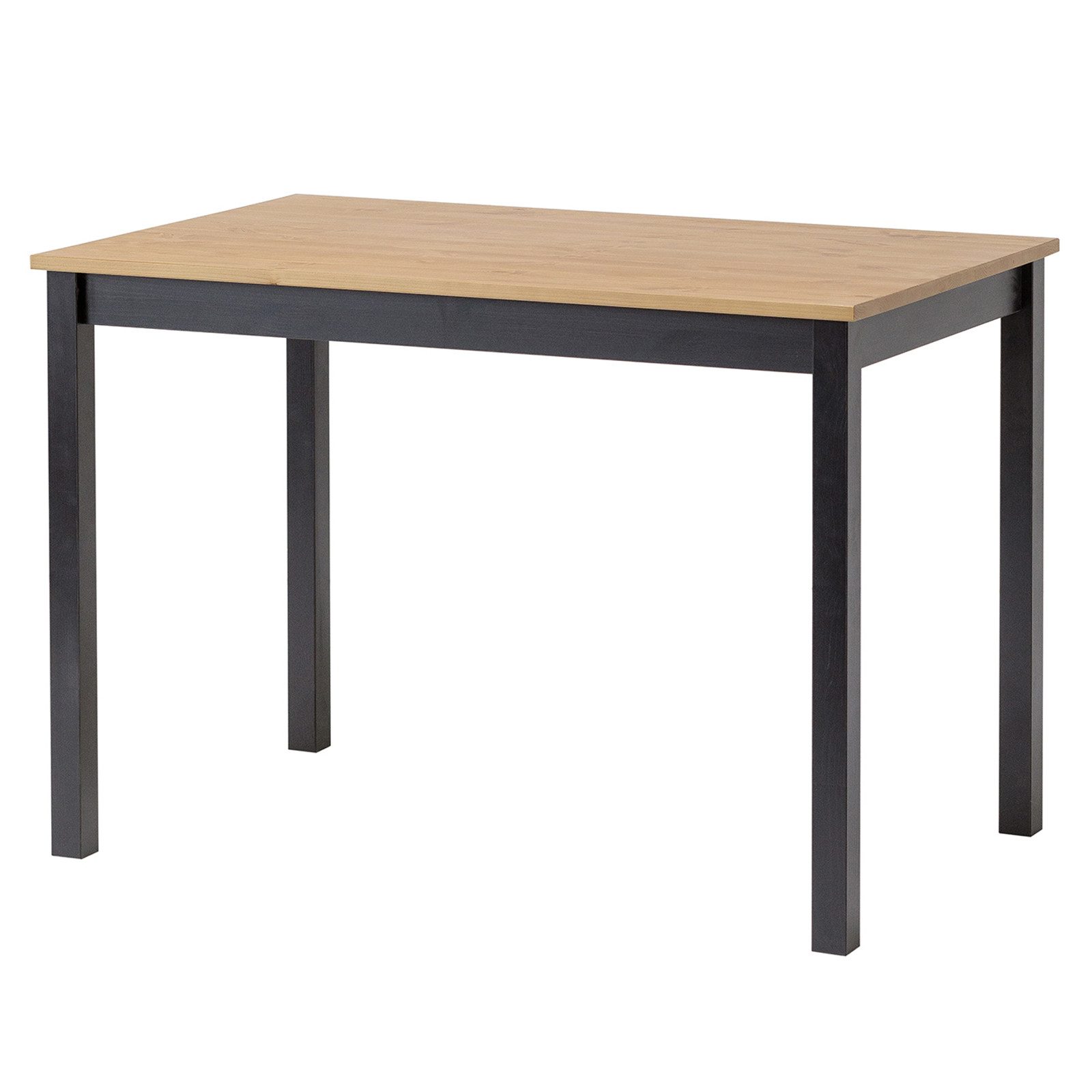 hagge home Schreibtisch hagge home Vesa, Bürotisch Tisch Küchentisch Kiefernholz Schwarz-Braun 110 x 60 x 75cm