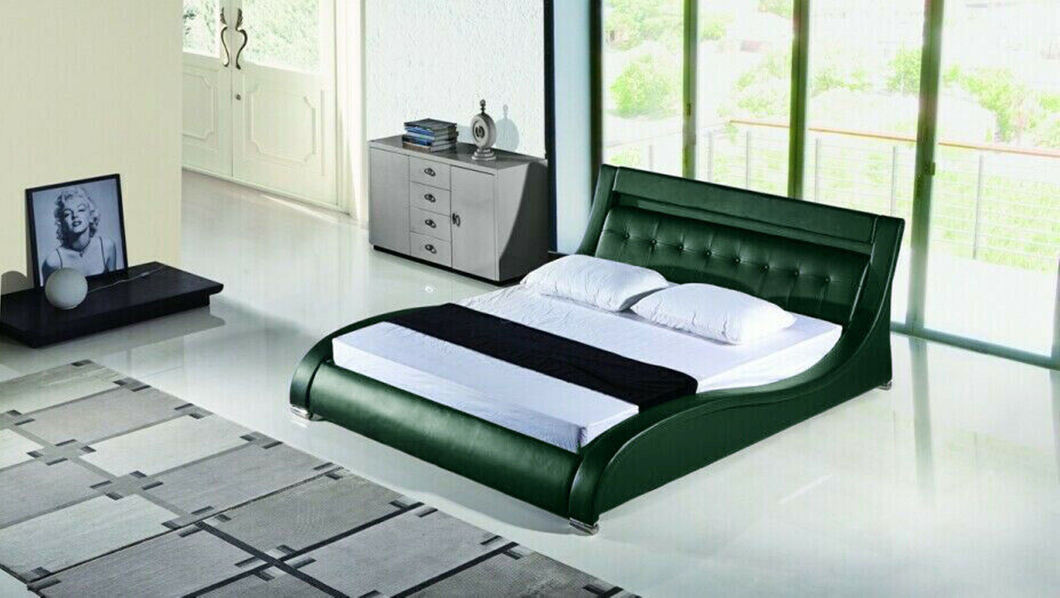 Neu 180x200 Designer Betten JVmoebel cm Bett Lederbett Modern Leder Bett Sofort