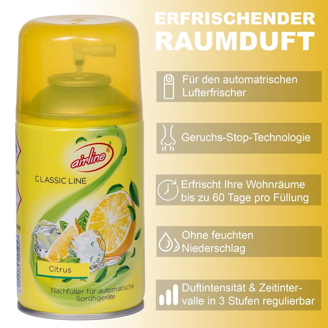 laro Raumduft Citrus automatisch Raumduftspray Vorteilspaket Nachfüller (6-St)