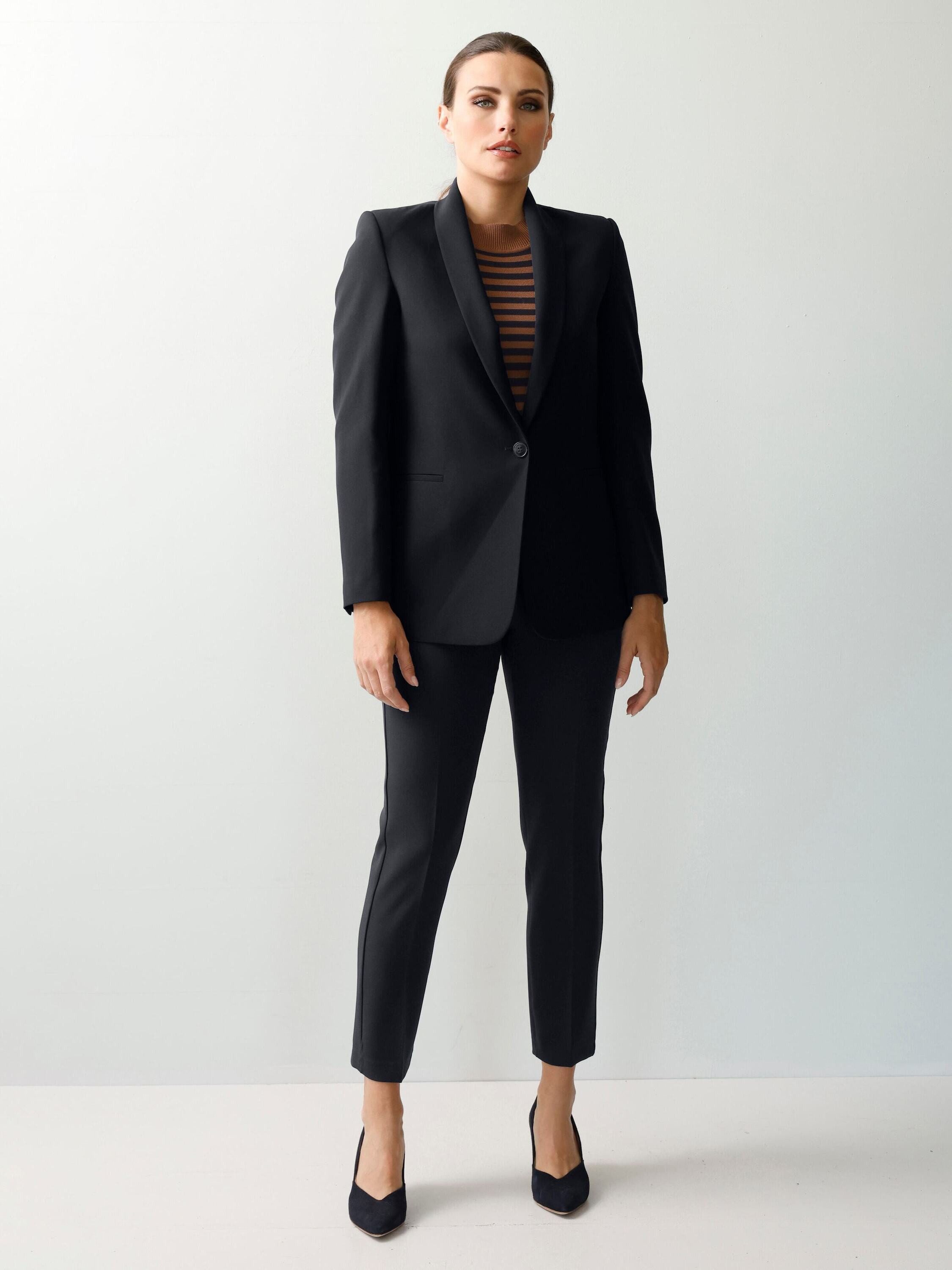 Alba Moda Kurzblazer Blazer mit Schalkragen