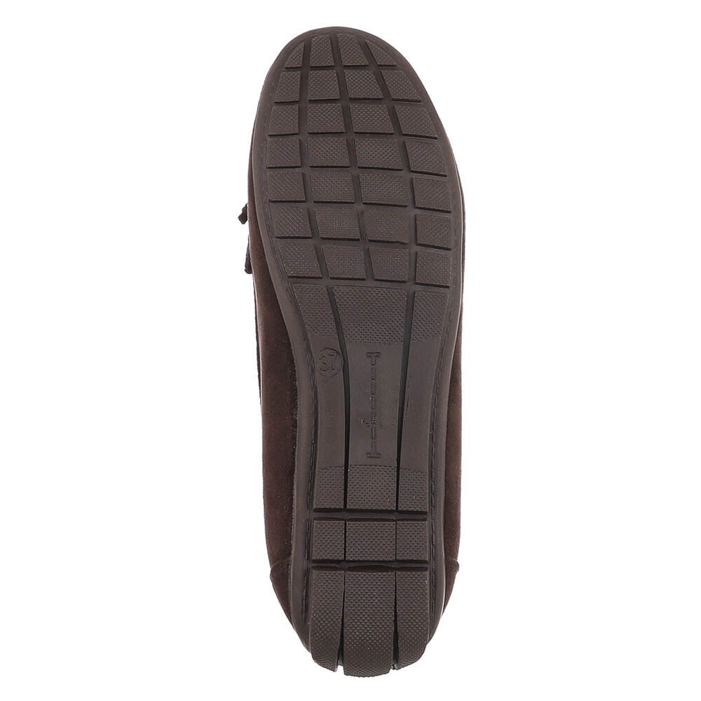 Ital-Design Bequemer Slipper mit Schleife für Damen, ideal für Freizeit Slipper (91554448) Flach Mokassins in Dunkelbraun – Bild 3 von 5