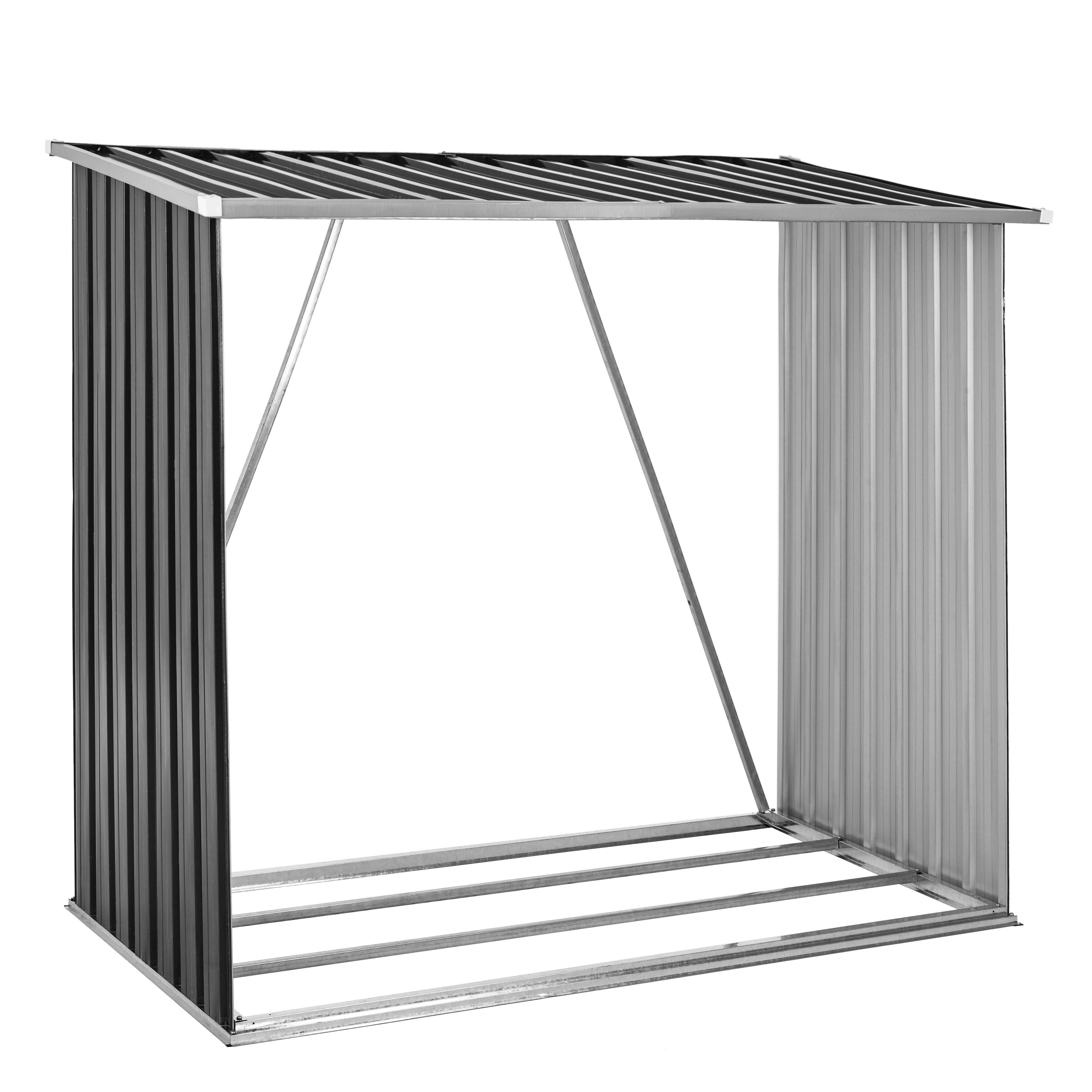 ESTEXO Regal Brennholzunterstand Brennholz Holz Kaminholz Lager Unterstand Anthra