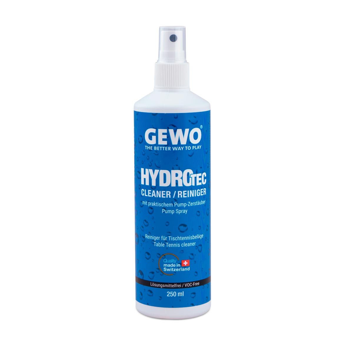 Gewo Tischtennisschläger Reiniger HydroTec 250ml Pumpspray