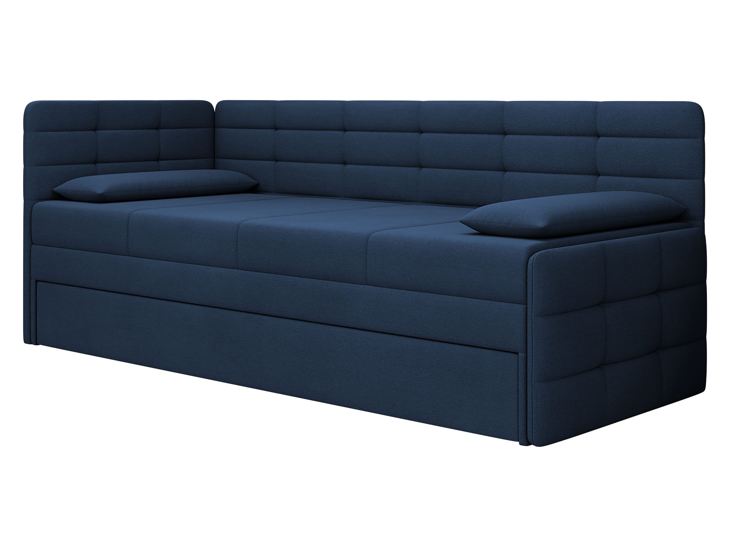 MIRJAN24 Jugendbett Sand (Bettkasten für die Bettwäsche), 197x88x78 cm, Kissen-Set