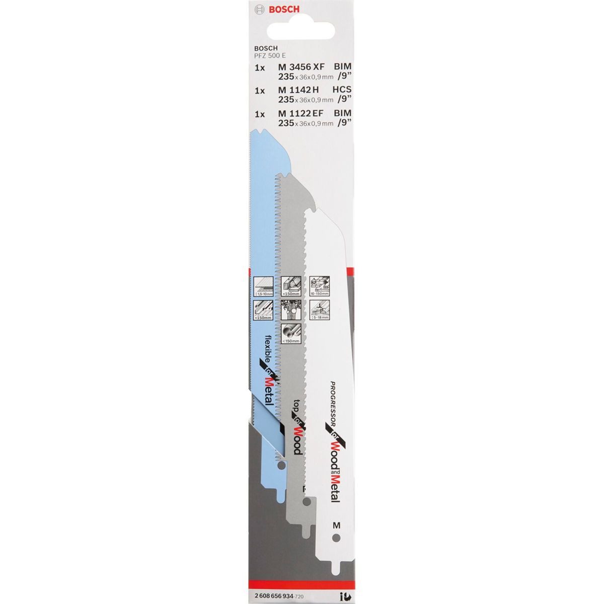 BOSCH Säbelsägeblatt 3tlg. Sägeblatt.-Set für PFZ 500 E