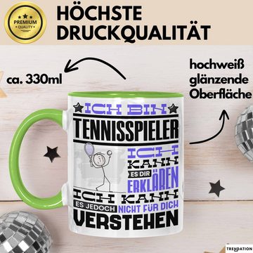 Trendation Tasse Tennisspieler Geschenk Kaffee-Tasse Geschenkidee für Tennisspieler Ich