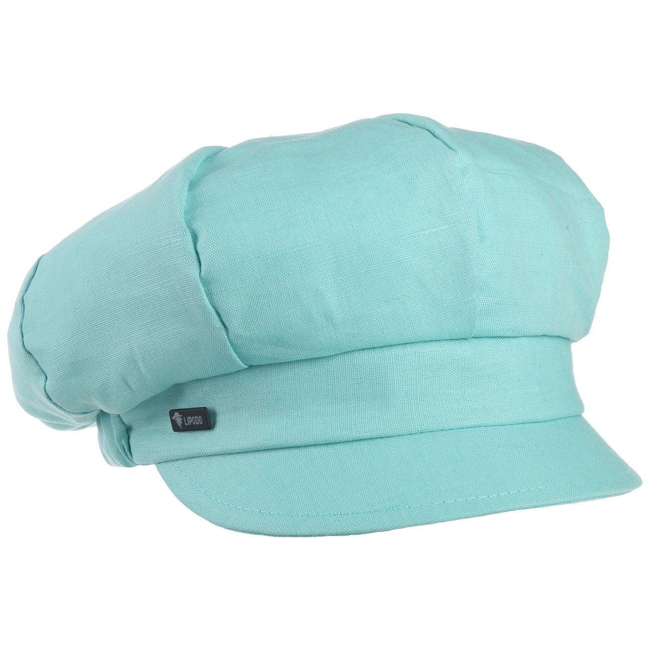 Lipodo Ballonmütze Damen - Sommercap Mit Schirm Uni Light Newsboy Cap