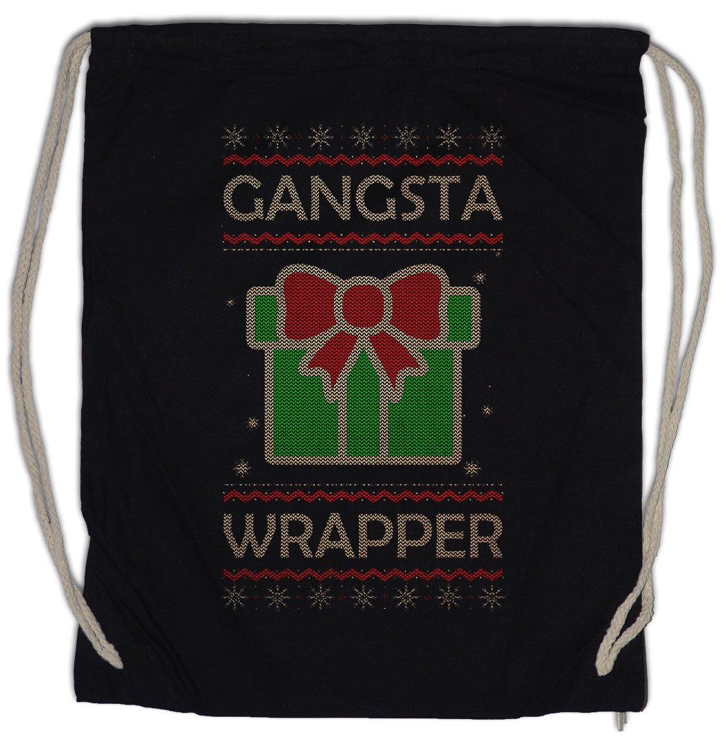 Turnbeutel Gangsta Wrapper Turnbeutel X-Mas Bad Weihnachtsmann Merry Vacation