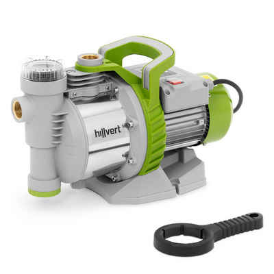 Hillvert Gartenpumpe Gartenpumpe 1100 W Pumpe 4600 l/h Wasserpumpe Förderhöhe 45 m