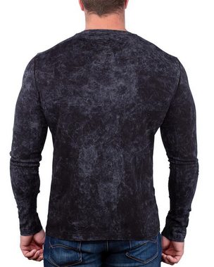 Cipo & Baxx Sweatshirt Herren Longsleeve BA-CL489 (1-tlg) Markenschriftzug auf der Brust