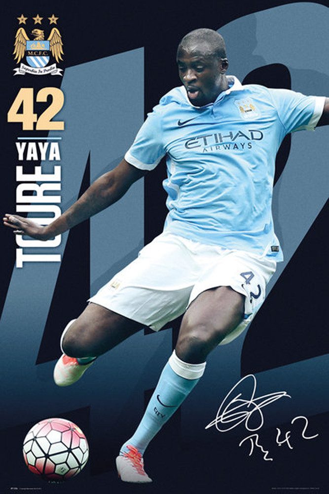 Poster Manchester City - Poster - Yaya Toure 15/16
