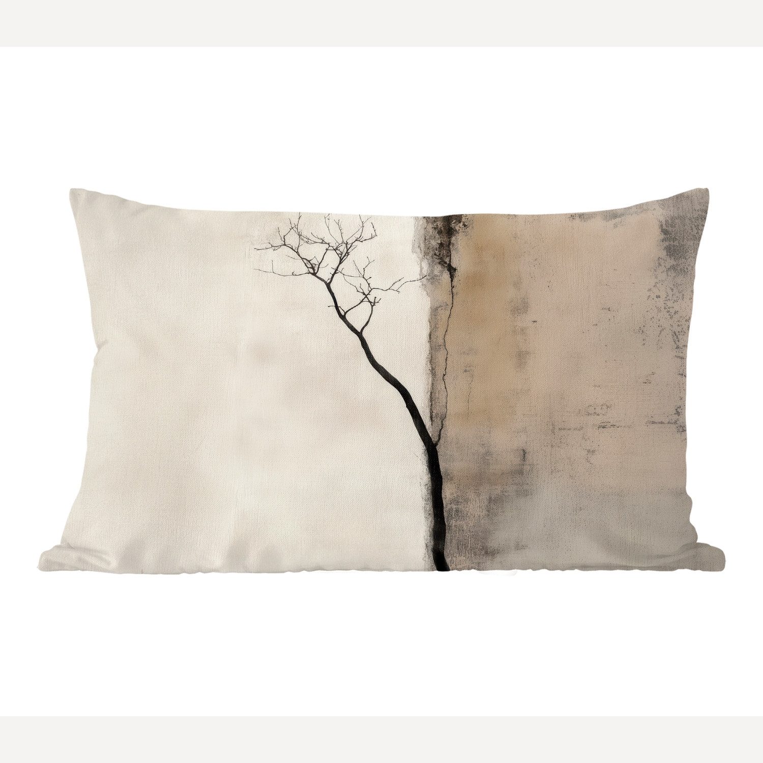 Dekokissen Wabi sabi - Pflanze - Beige