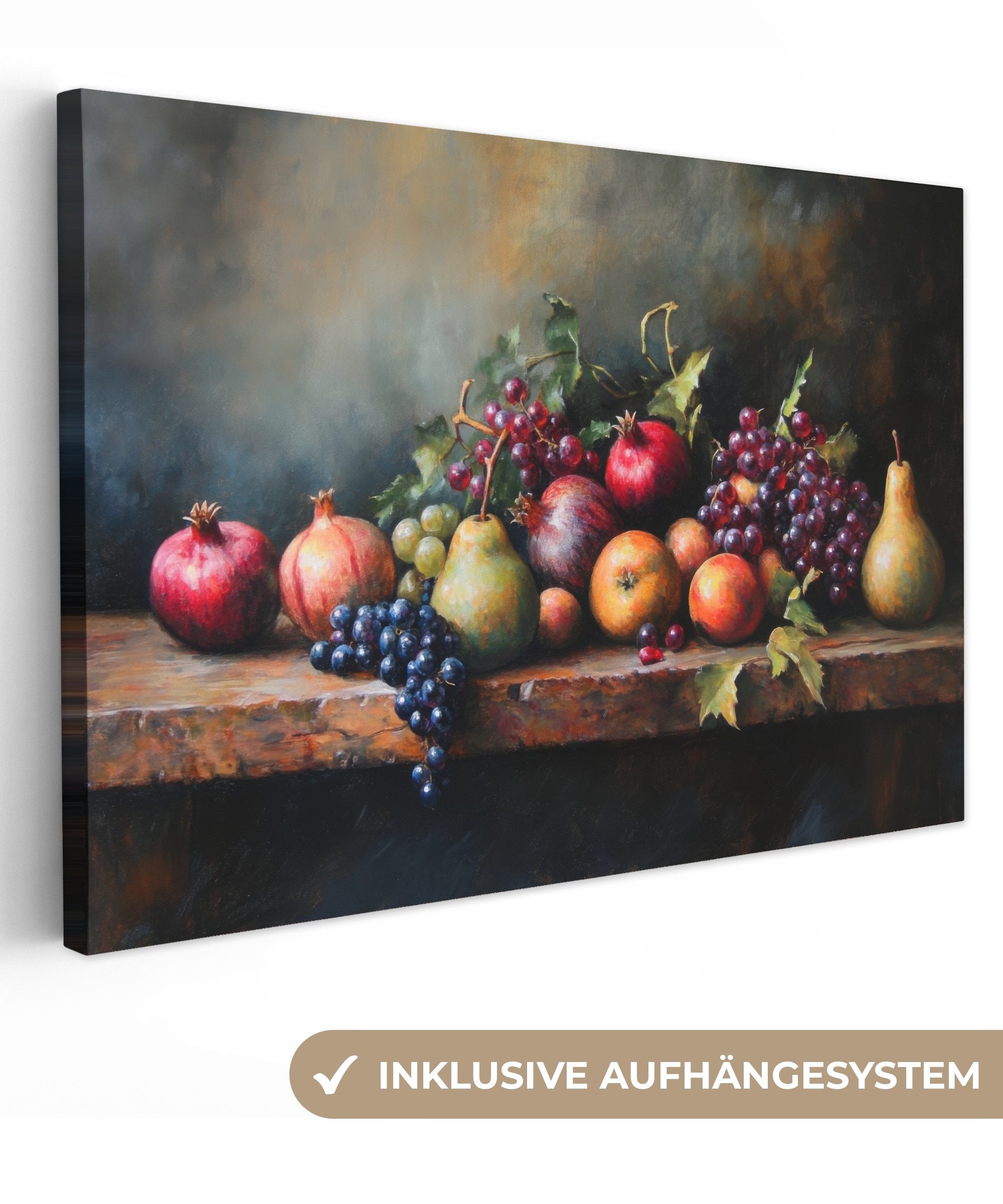 OneMillionCanvasses® Leinwandbild Rustikal - Stilleben - Obst, Fotodruck (1 günstig online kaufen