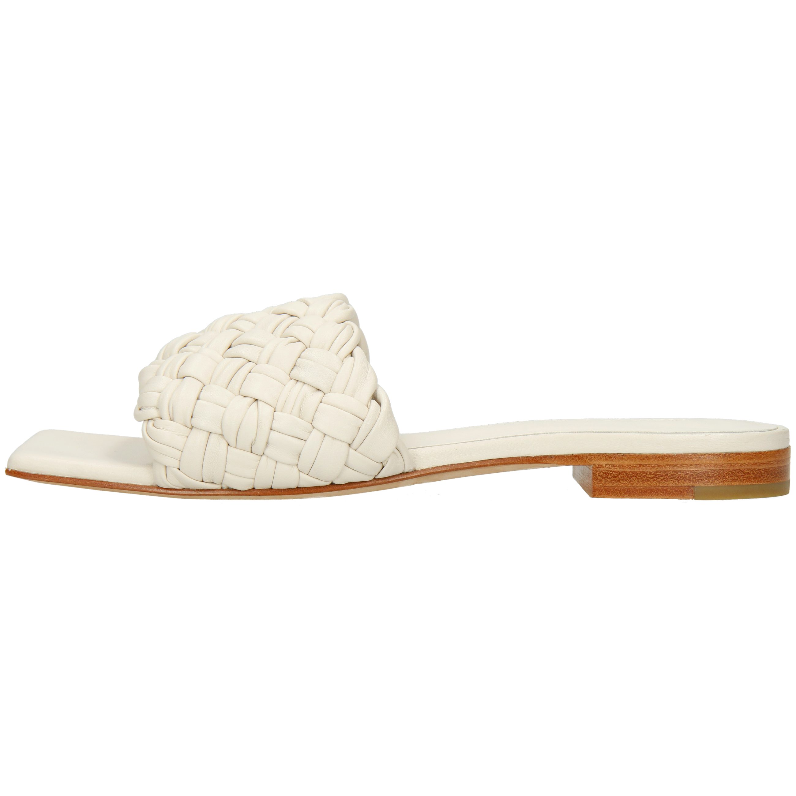 Melvin & Hamilton Eglantine 1 Leder-Geflochtene Schuhe für Damen Pantolette Flache Absätze, Echtes Leder, Von Hand geflochten