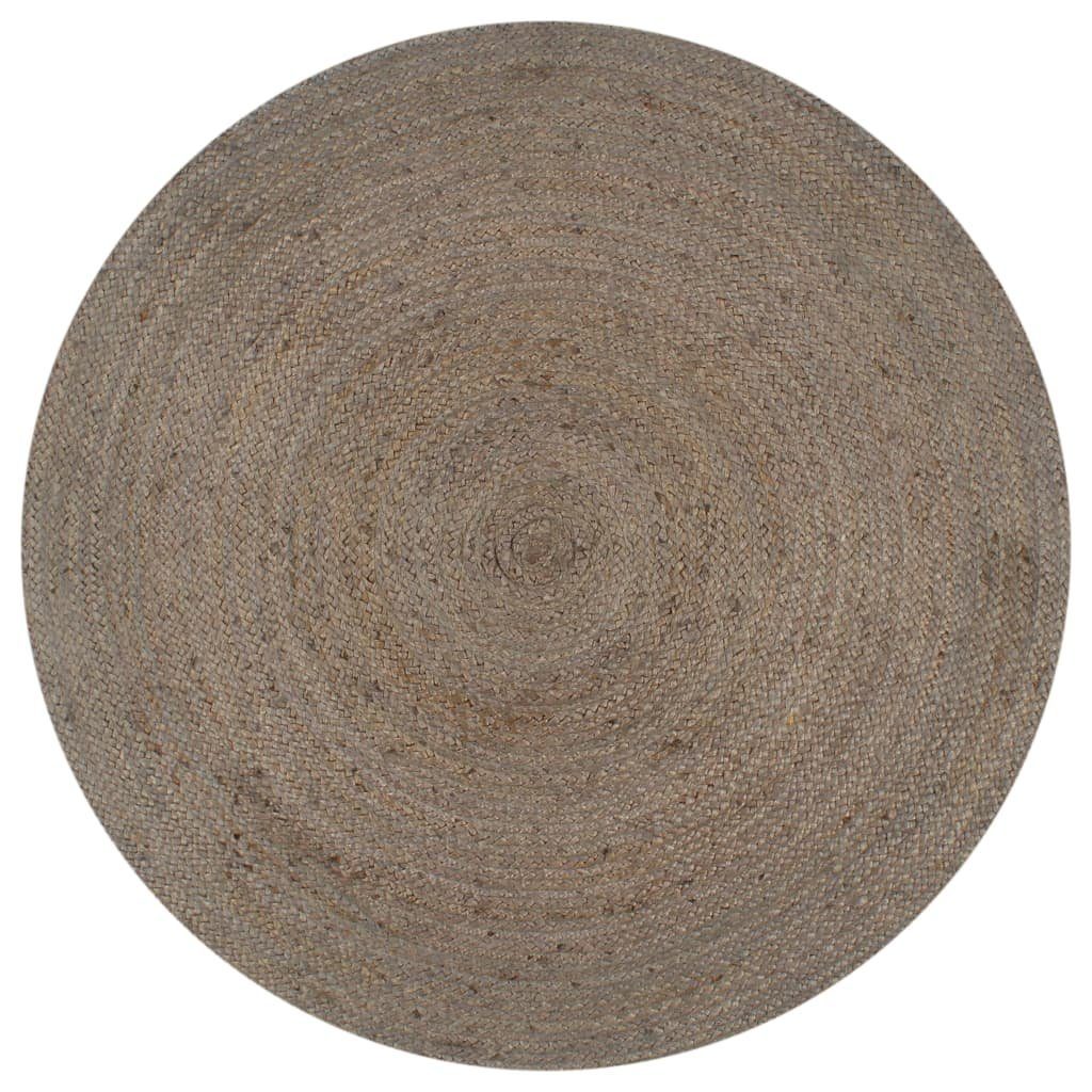 Teppich Handgefertigt Jute Rund 150 cm Grau, furnicato, Runde