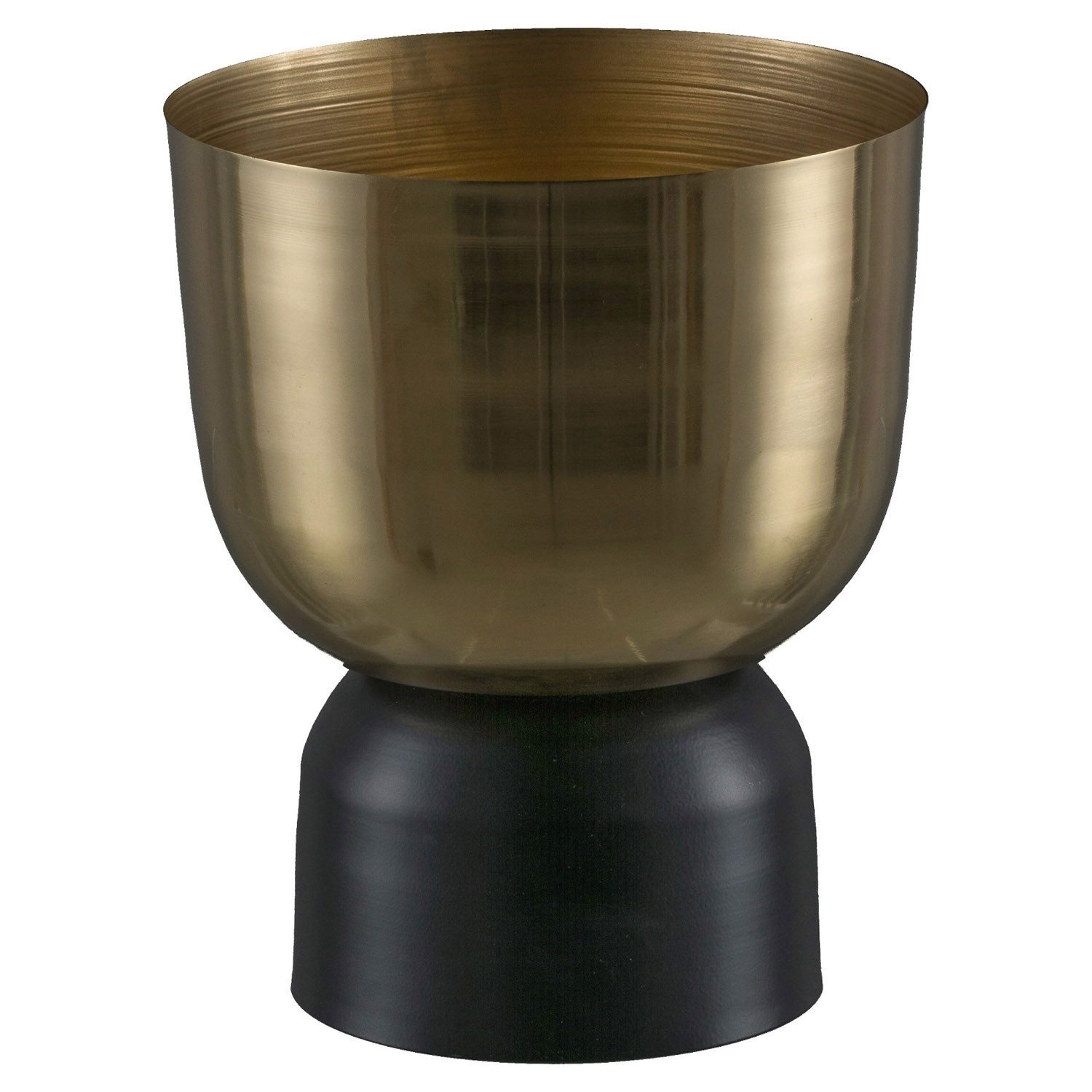 Gasper Übertopf SOLARIS, Goldfarben, Aluminium, Schwarz, Ø 26 cm (1 St) günstig online kaufen