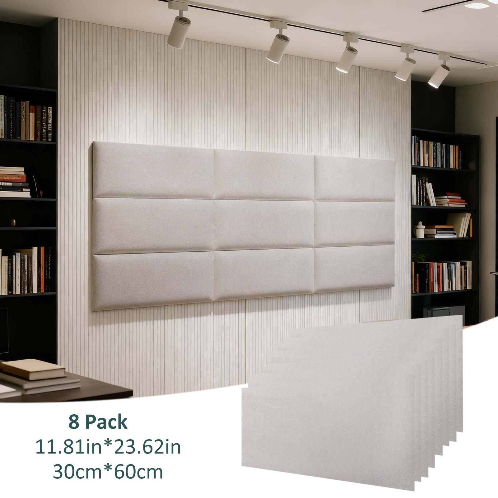 Mejale Wandpolster Wandkissen Wandmontiertes 3D gepolsterte für Schlafzimmer 30x60cm, (8 St)