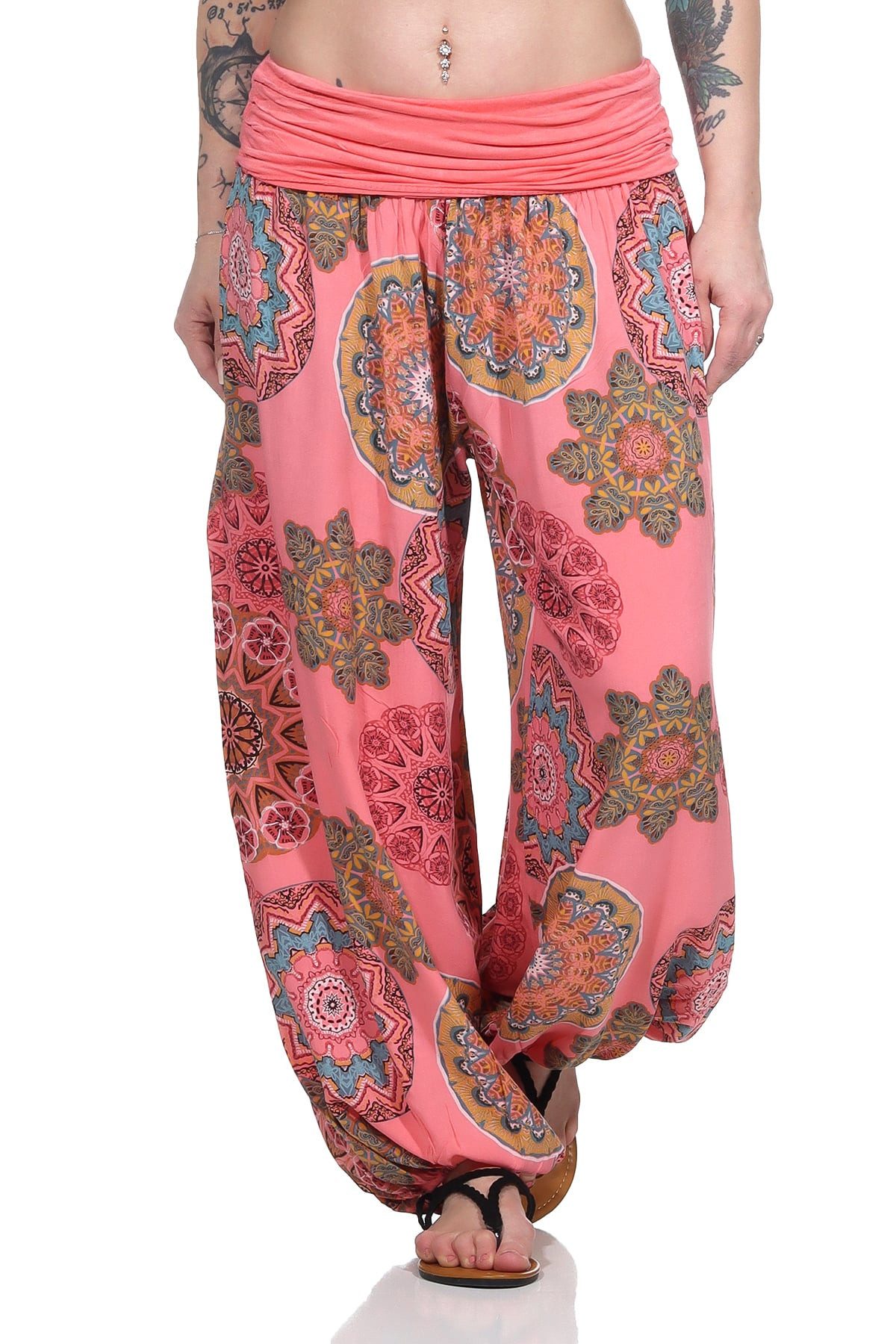 Haremshose Pumphose für Damen weite und luftige Sommerhose