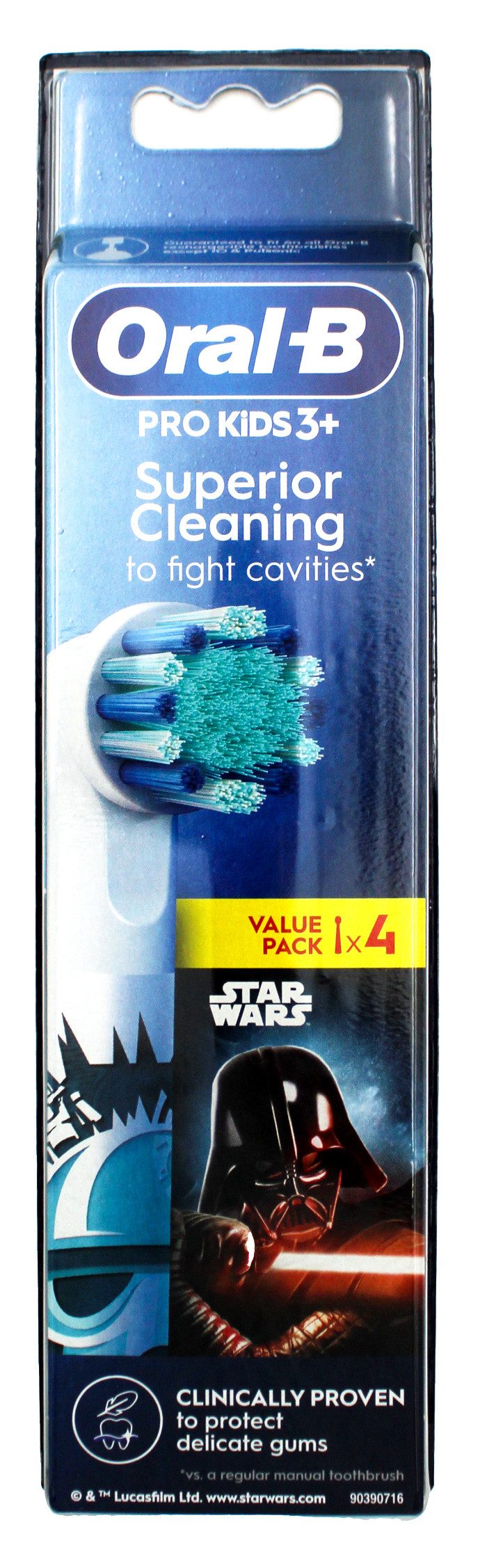 Braun Elektrische Zahnbürste Braun Oral-B EB 10S-4 Pro Kids Star Wars Aufsteckbürsten 4er-Pack