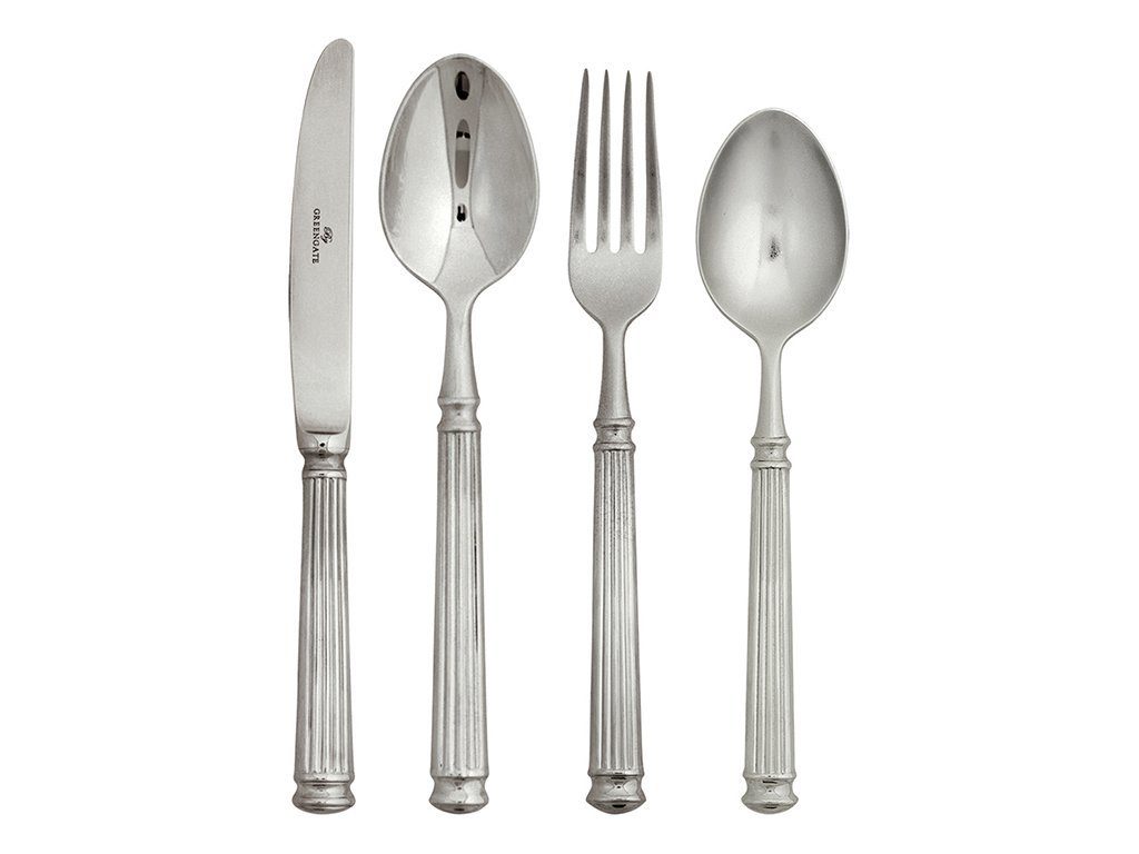 Greengate Besteck-Set Greengate Besteck Set Silber 4-tlg Edelstahl Messer Gabel Löffel