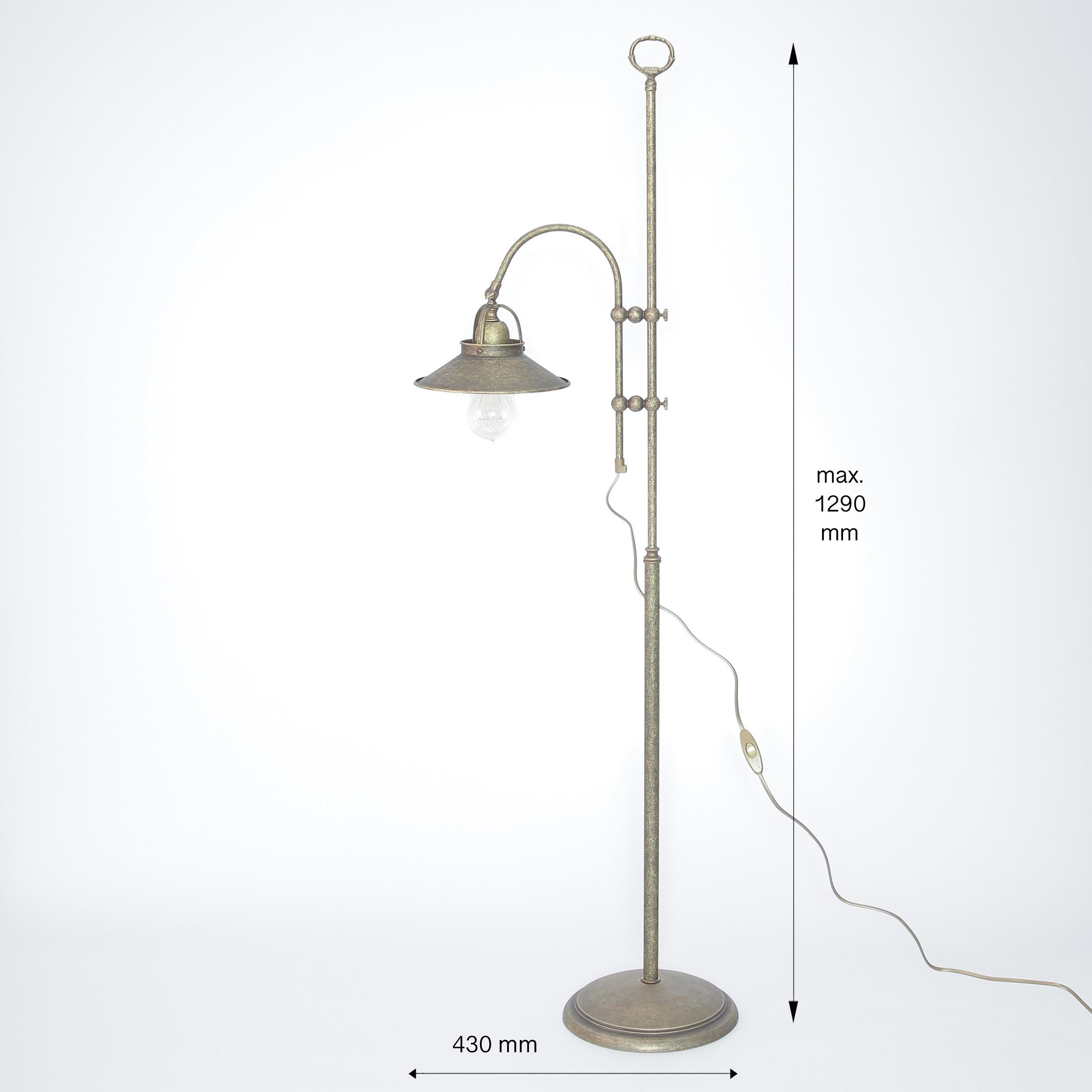 Premium H:130cm ALICE, ohne Leuchtmittel, Messing handgefertigt bronziertes Stehlampe Stehleuchte Licht-Erlebnisse