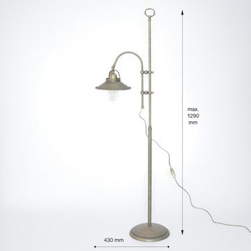 Licht-Erlebnisse Stehlampe ALICE, ohne Leuchtmittel, Stehleuchte bronziertes Messing Premium H:130cm handgefertigt