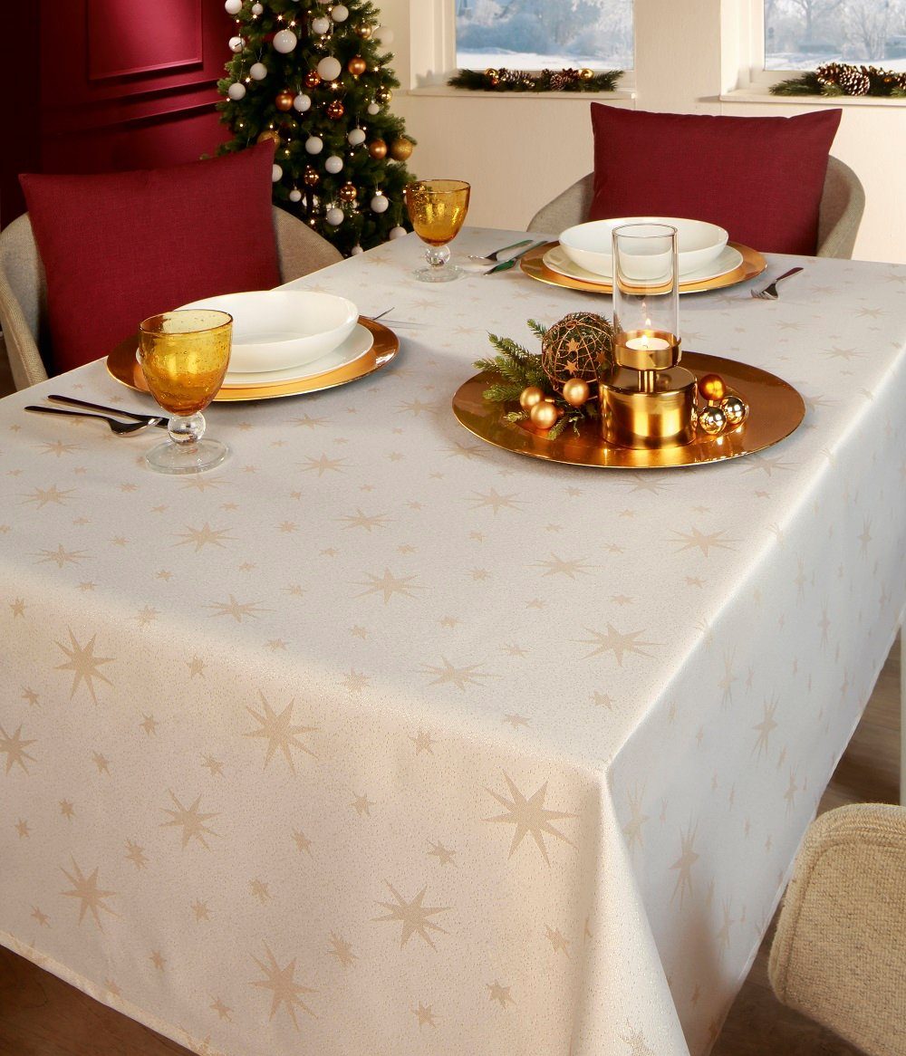 Stellato Peyer Syntex Tischläufer Weihnachten rot (1-tlg) Tischdecke