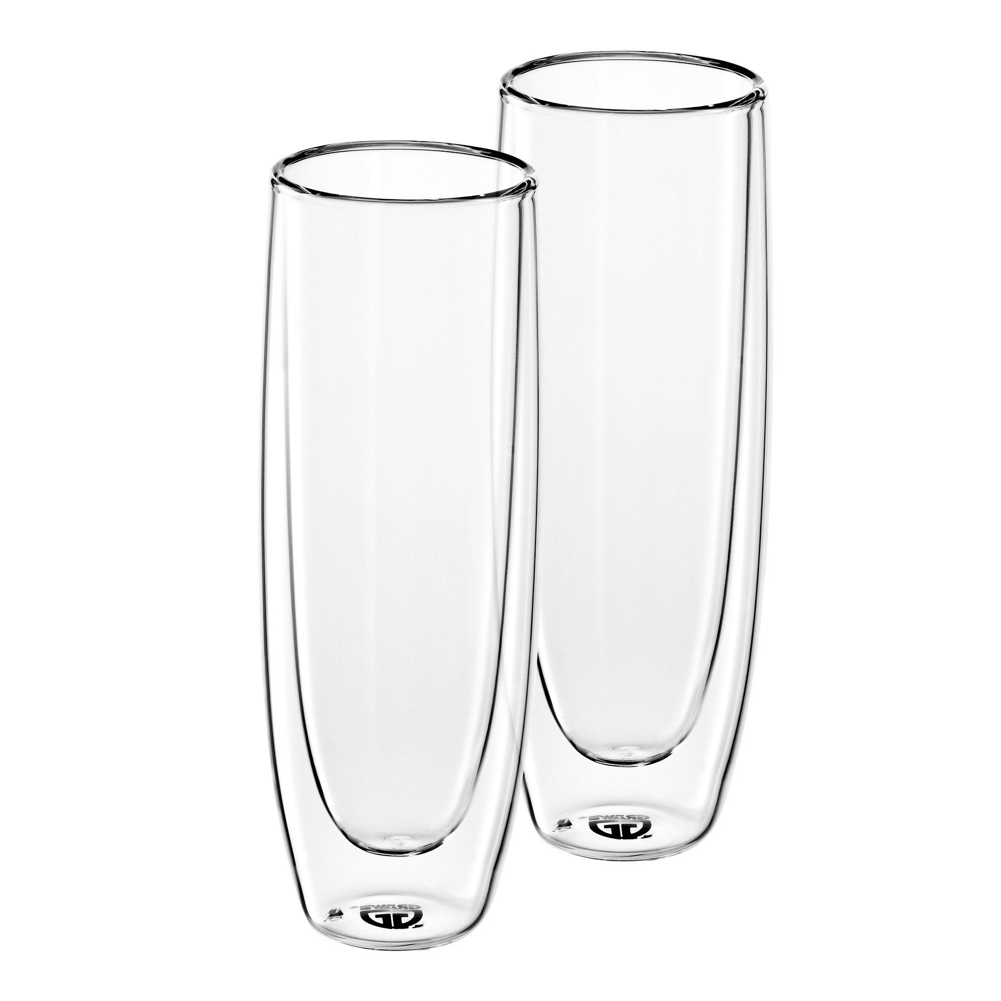 GRÄWE Glas GRÄWE Doppelwandige-Thermogläser, 160 ml, 2er Set, Champagner, Glas