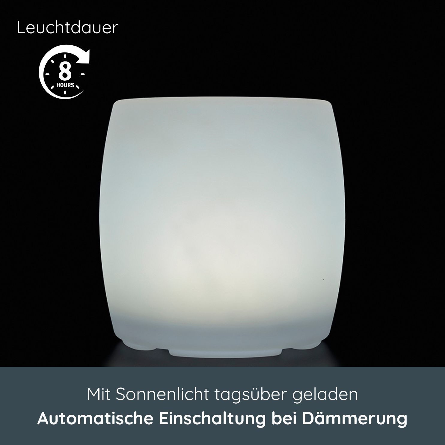 MeLiTec LED Solarleuchte Solar Gartenleuchte LK08-4 Modell Trommel, nein, 6h Leuchtdauer
