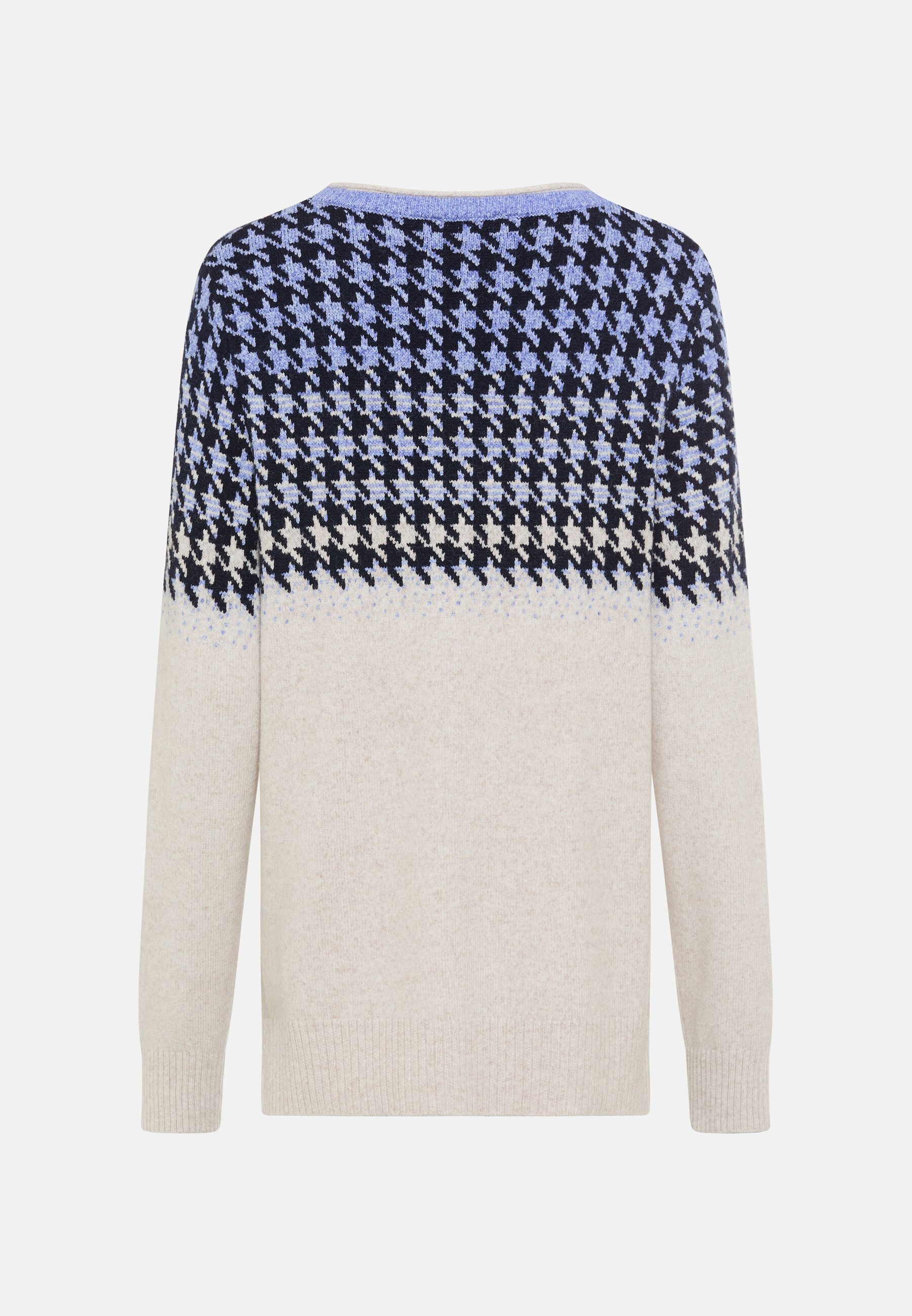 Olsen Pullover mit Hahnentrittmuster