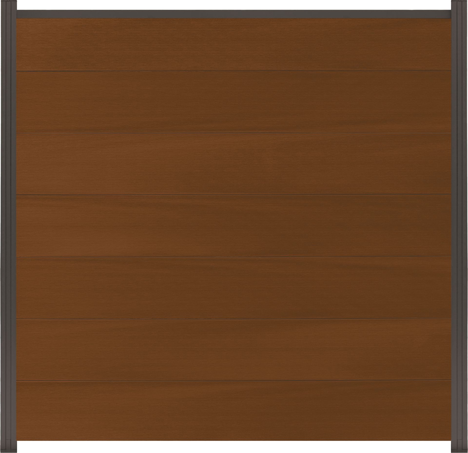 GartenLand Zaun Ameland Co-extrudiert WPC ca. 180x180 cm, (Set, Ohne Pfosten, Ohne Abschlussleiste), Co-extrudiert, Ipe