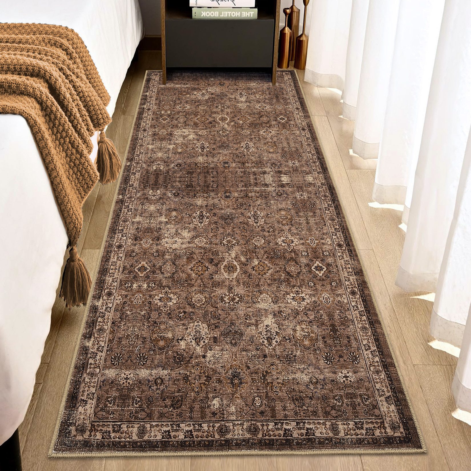 GarveeMore Teppich Wohnzimmer Vintage Waschbarer Teppiche günstig online kaufen