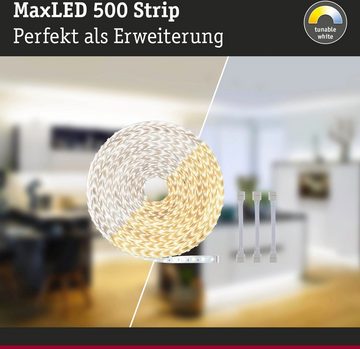 Paulmann LED-Streifen MaxLED500 Einzelstripe, Adapterkabel 20m Tunable White 72W 550lm/m, 1-flammig, Tunable White 72W 550lm/m