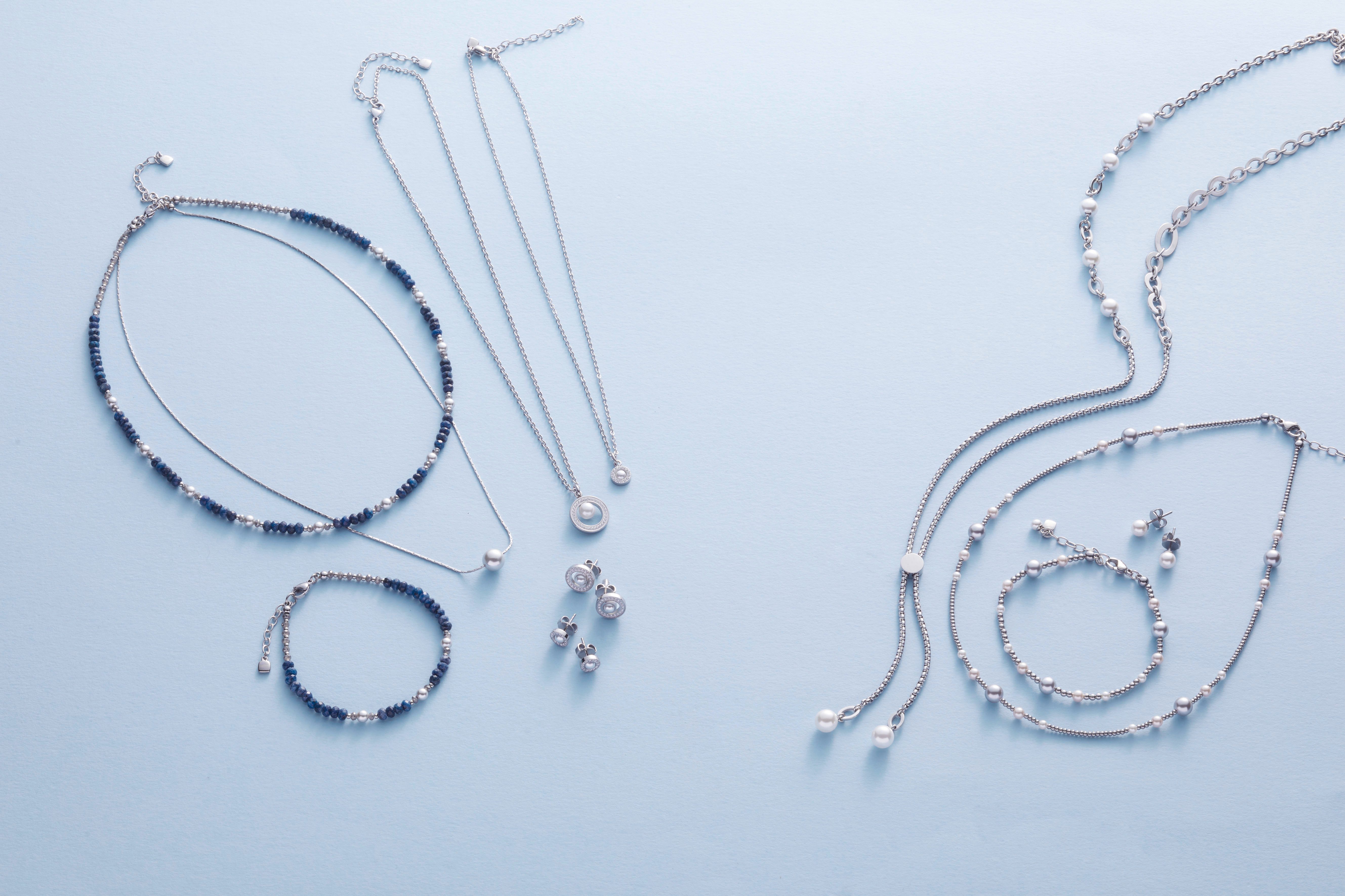 LEONARDO Armband Anjana, mit Sodalith - mit Glasperle, Perle (imitiert)