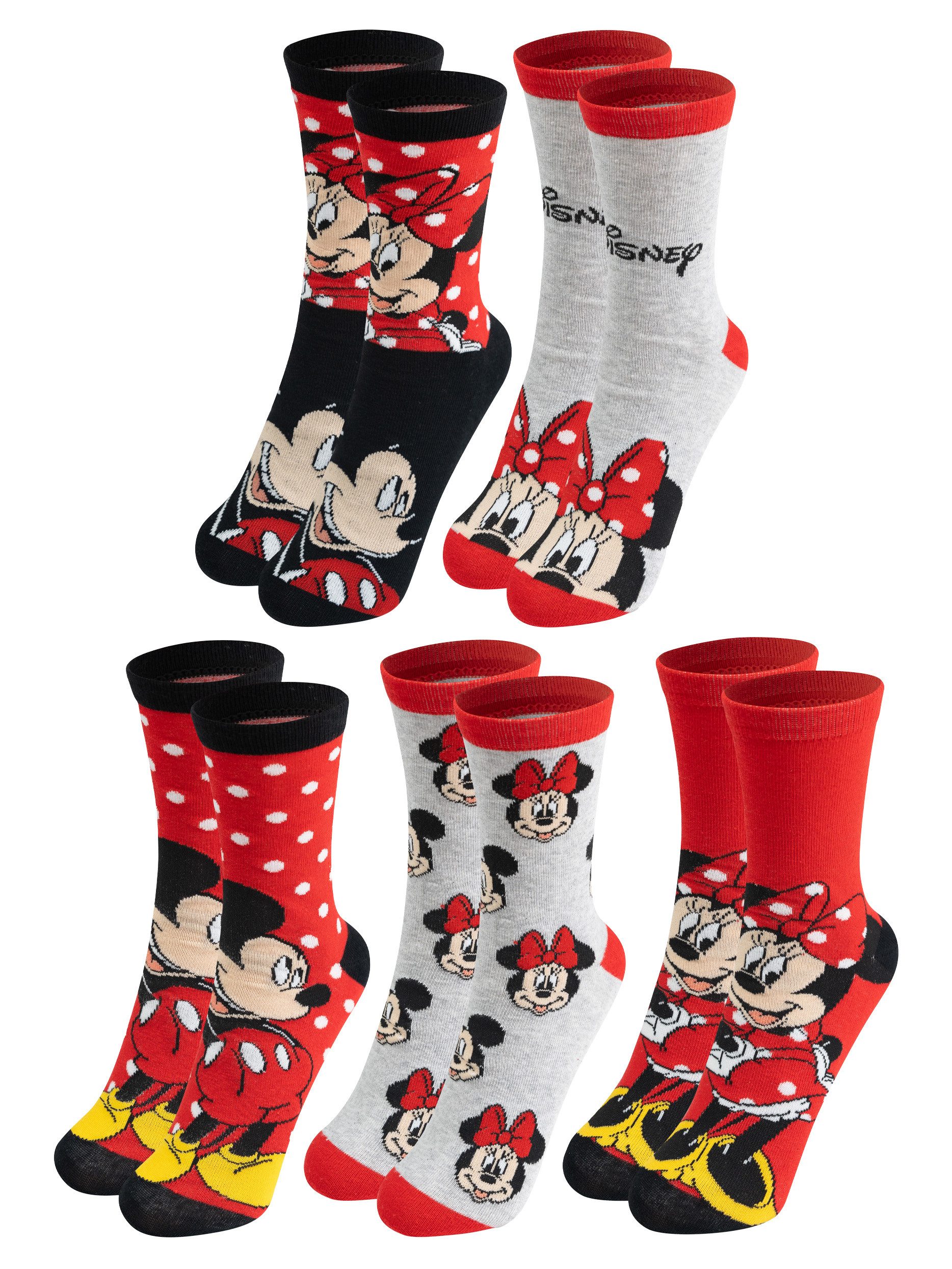United Labels® Носки Disney Minnie & Mickey Mouse Носки Sneaker Strümpfe (5er Pack) 38-43